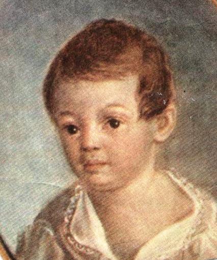 Портрет Александра Пушкина в детстве