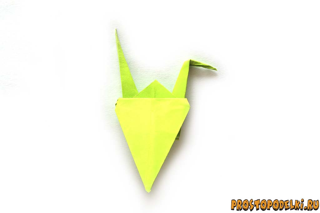 Журавль оригами-16