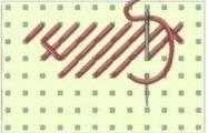 ряды вышитых крестиков